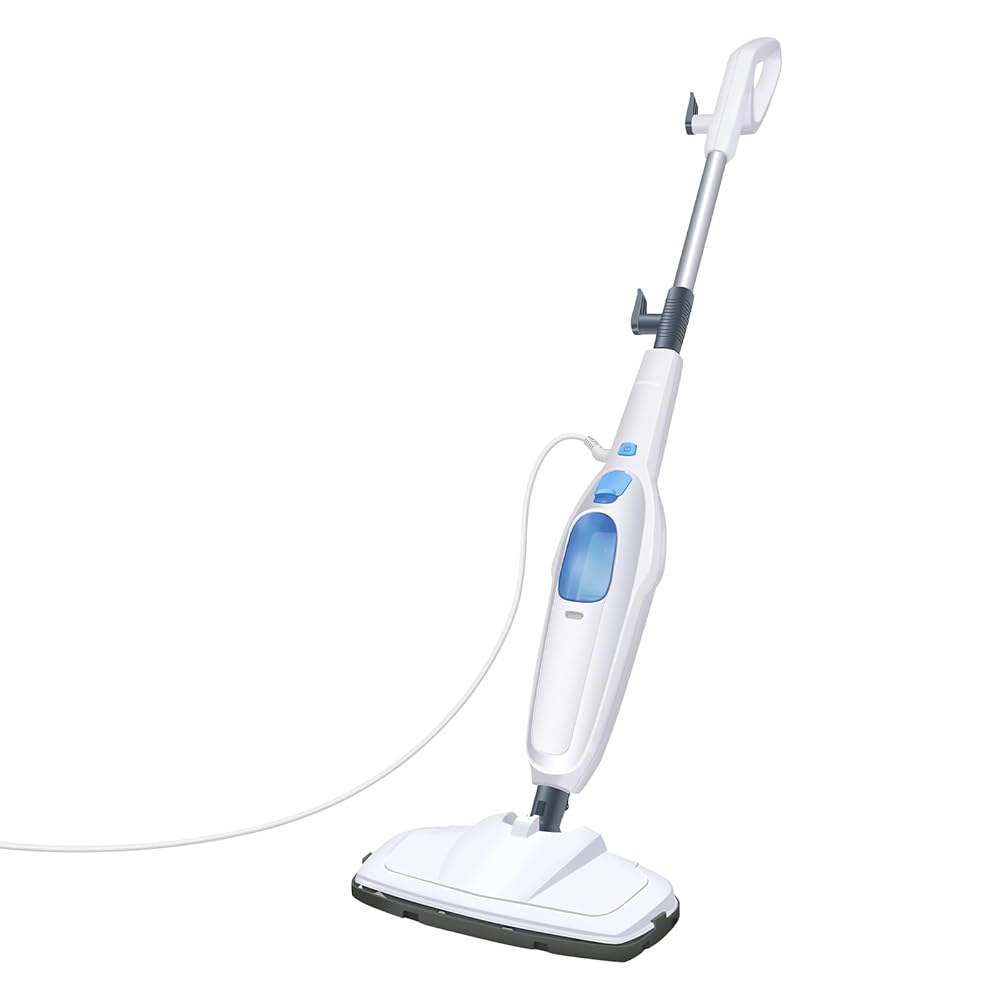 Steam Mop 10-in-1 Multi-Purpose Handheld Steam Cleaner Detachable Floor Steamer for Hardwood/Tile/Laminate Floors Carpet Steamer with Map for Whole Home, Blue/White Steam Mop 10-in-1 Multi-Purpose Handheld Steam Cleaner Detachable Floor Steamer for Hardwood/Tile/Laminate Floors Carpet Steamer with Map for Whole Home, Blue/White