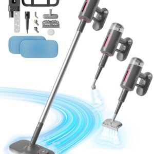 Steam Mop for Floor Cleaning, 7in1 Handheld Steamer Cleaner Detachable for Hardwood Laminate,Vinyl,Carpet,Tile,Grout,All Floors, Multi Purpose for Home,1500W 230℉ 23ft...