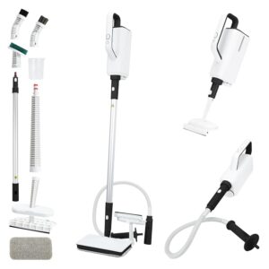 Steam Mops for Floor Cleaning,250ml 1200W Powerful Steam Mop,3 Adjustable Levels Electric Floor Steamer for Carpet Laminate Hardwood Grout,7 Multi-purpose Accessories & 2 Pads &...