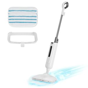 Sweetcrispy Steam Mop Floor Steamer,Steamer Mops for Hardwood/Tile/Laminate Floors Carpet, 2 Washable Pad,Grey