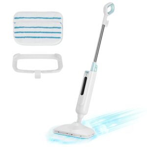 Sweetcrispy Steam Mop for Floor Cleaning,Lightweight Floor Steamer Cleaner for Hardwood/Tile/Laminate Floors Carpet, 2 Washable Pad,Green