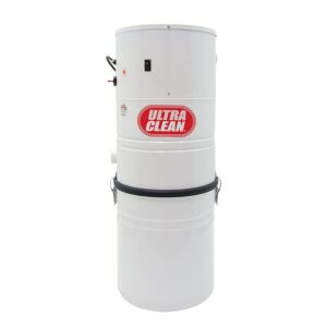 Ultra Clean SC100 Heavy Duty Powerful Central Vacuum System 655 AW All Steel Construction for up to 5,000 sq.ft. Homes – Made in Canada White