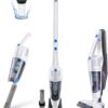 Vacmaster VSD1801 Cordless Handheld & Stick Vacuum Cleaner 2 in 1, Rechargeable Li-ion Battery Powerful Lightweight for Hardwood Floor, Carpet and Pet Hair White